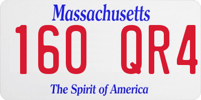 MA license plate 160QR4