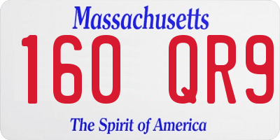 MA license plate 160QR9