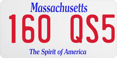MA license plate 160QS5