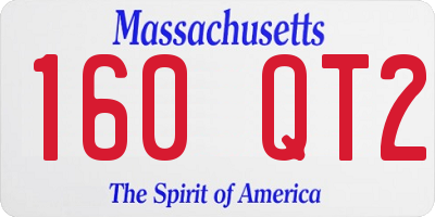 MA license plate 160QT2
