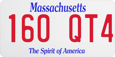 MA license plate 160QT4