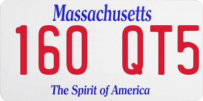 MA license plate 160QT5