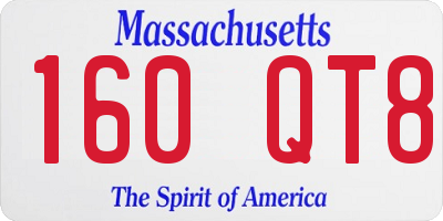 MA license plate 160QT8