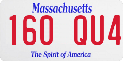 MA license plate 160QU4