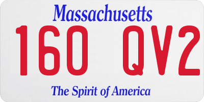 MA license plate 160QV2