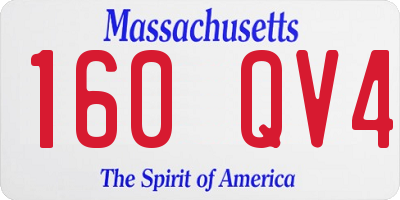 MA license plate 160QV4