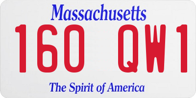 MA license plate 160QW1