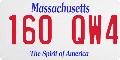 MA license plate 160QW4