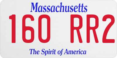 MA license plate 160RR2
