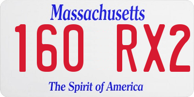 MA license plate 160RX2