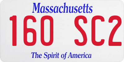 MA license plate 160SC2