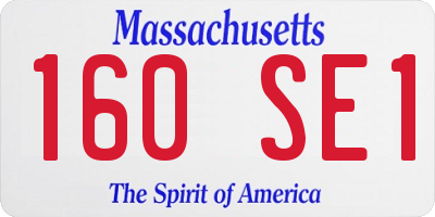MA license plate 160SE1