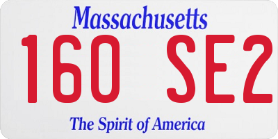 MA license plate 160SE2