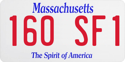 MA license plate 160SF1