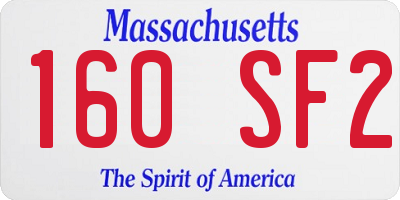 MA license plate 160SF2