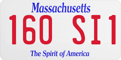 MA license plate 160SI1