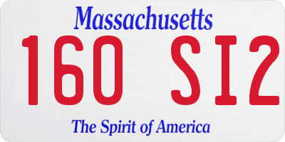 MA license plate 160SI2