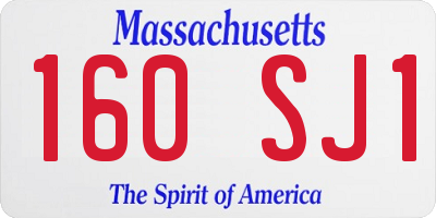 MA license plate 160SJ1