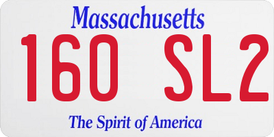 MA license plate 160SL2