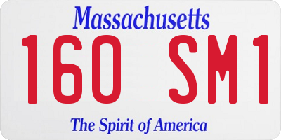 MA license plate 160SM1