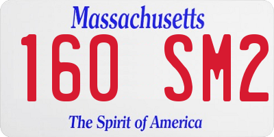 MA license plate 160SM2