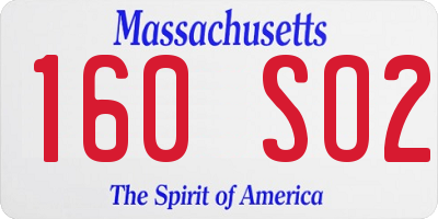 MA license plate 160SO2
