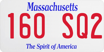 MA license plate 160SQ2