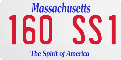 MA license plate 160SS1