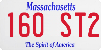 MA license plate 160ST2