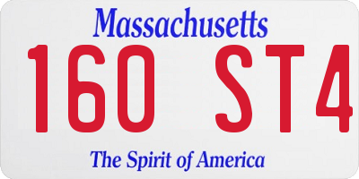MA license plate 160ST4
