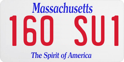 MA license plate 160SU1