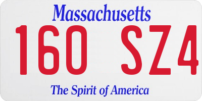 MA license plate 160SZ4
