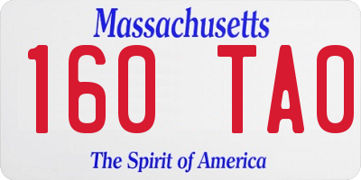 MA license plate 160TA0