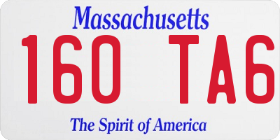 MA license plate 160TA6