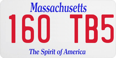 MA license plate 160TB5