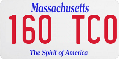 MA license plate 160TC0