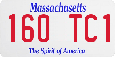 MA license plate 160TC1