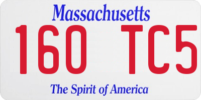 MA license plate 160TC5