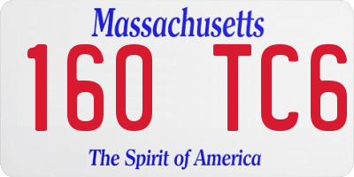 MA license plate 160TC6