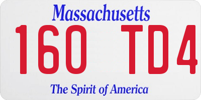 MA license plate 160TD4