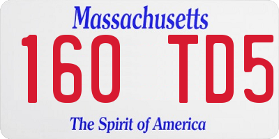 MA license plate 160TD5