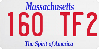 MA license plate 160TF2