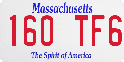 MA license plate 160TF6