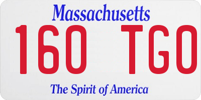 MA license plate 160TG0