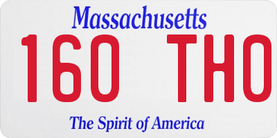 MA license plate 160TH0