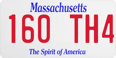 MA license plate 160TH4