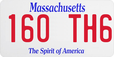MA license plate 160TH6