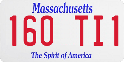 MA license plate 160TI1