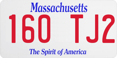 MA license plate 160TJ2