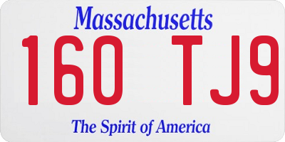 MA license plate 160TJ9